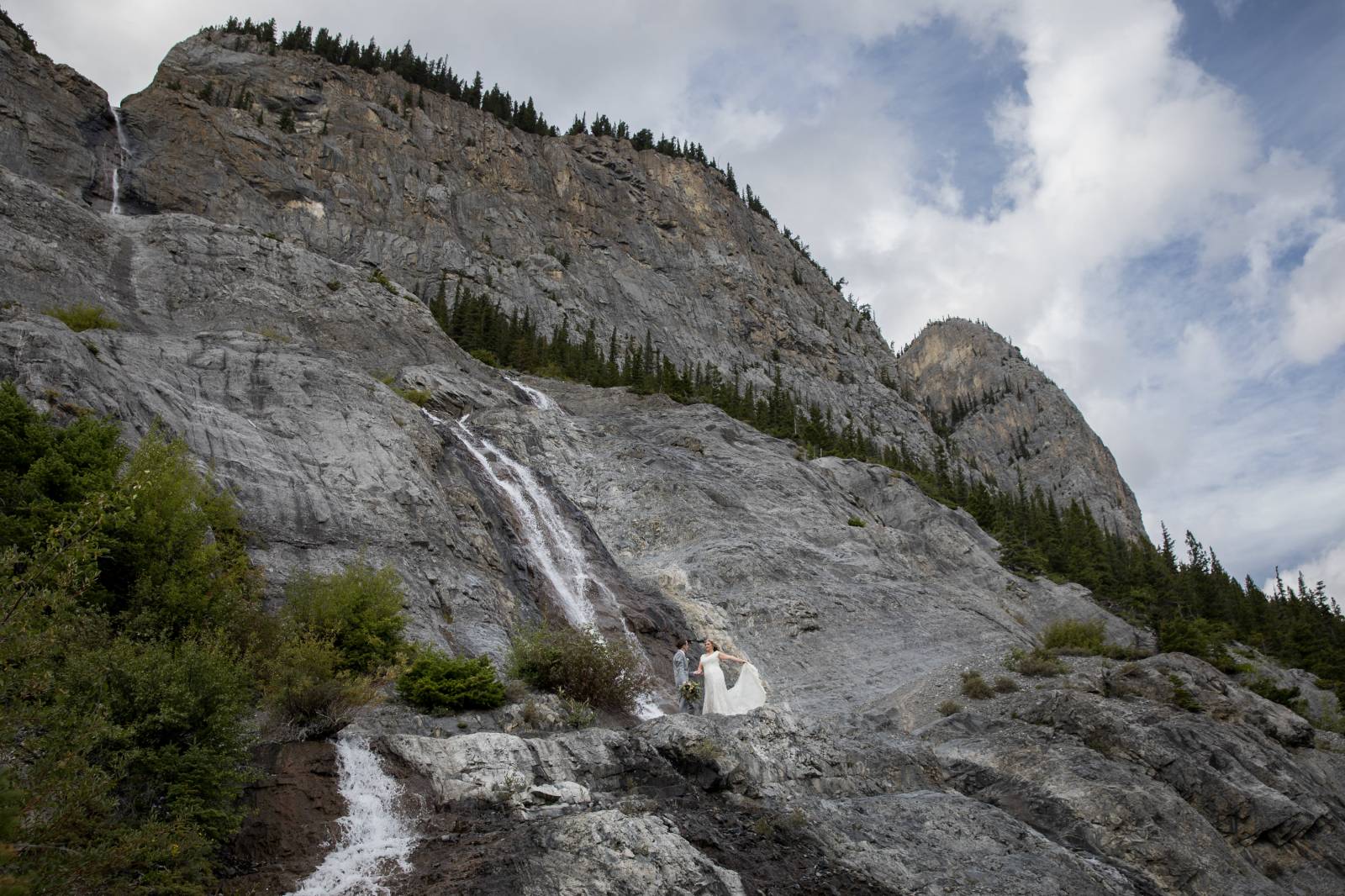 Banff Tunnel Mountain Reservoir Wedding Ceremony, Banff Ceremony Location, Banff Elopement Photograp