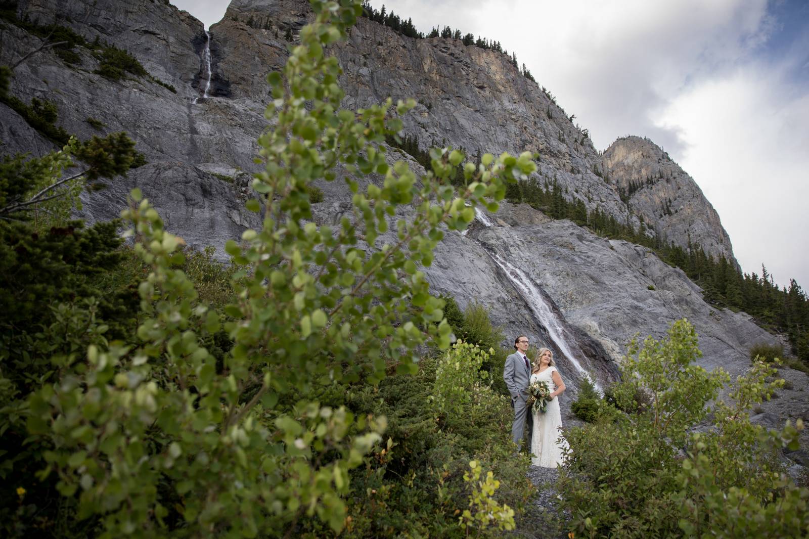 Banff Tunnel Mountain Reservoir Wedding Ceremony, Banff Ceremony Location, Banff Elopement Photograp