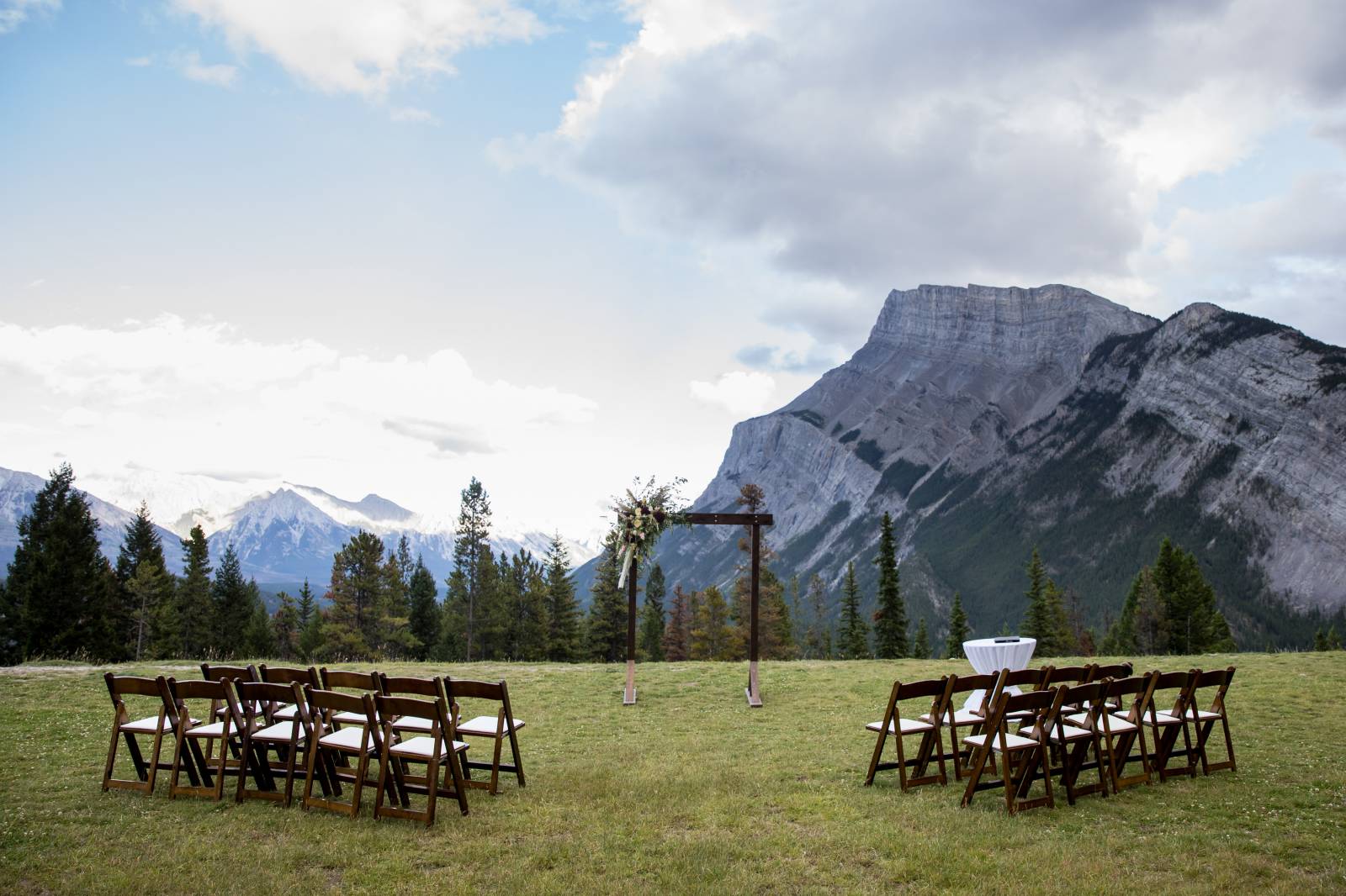 Banff Tunnel Mountain Reservoir Wedding Ceremony, Banff Ceremony Location, Banff Elopement Photograp