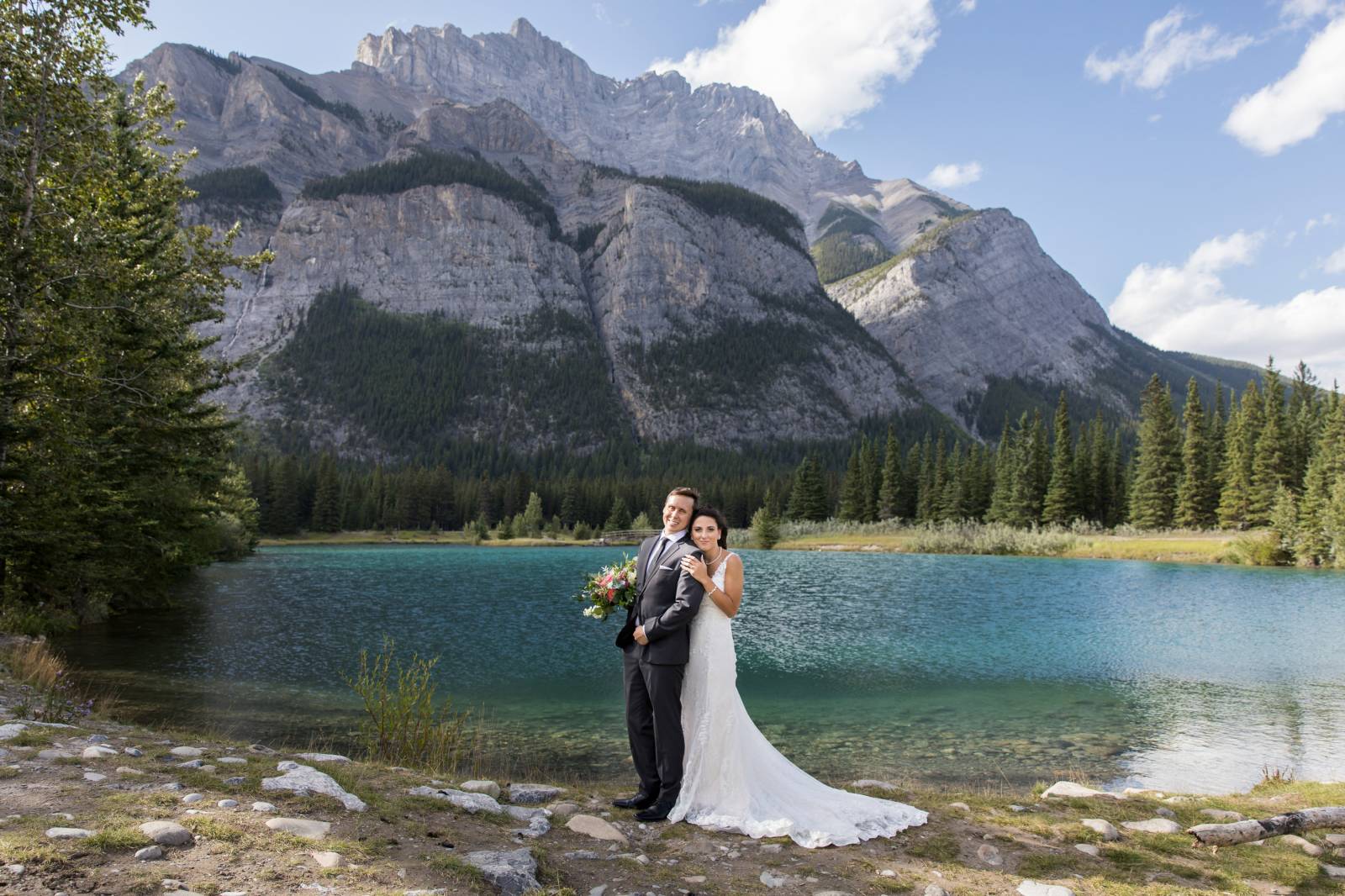 Cascade Ponds Banff, Wedding Photo location, Banff wedding and elopement photographer, Cascade Mount