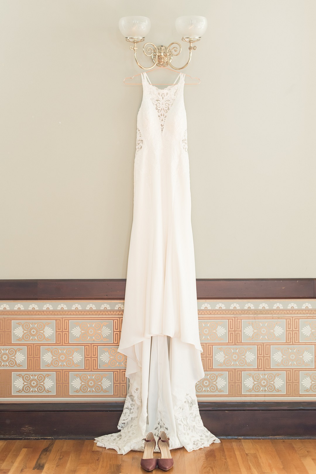 lace applique wedding gown