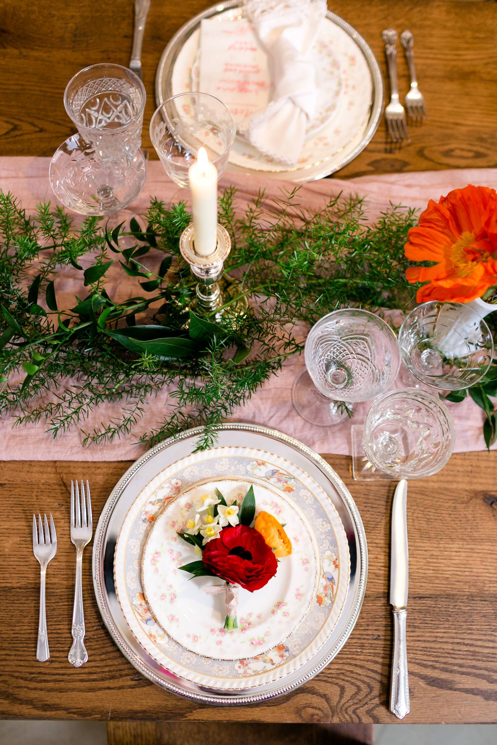 gorgeous rustic boho place setting