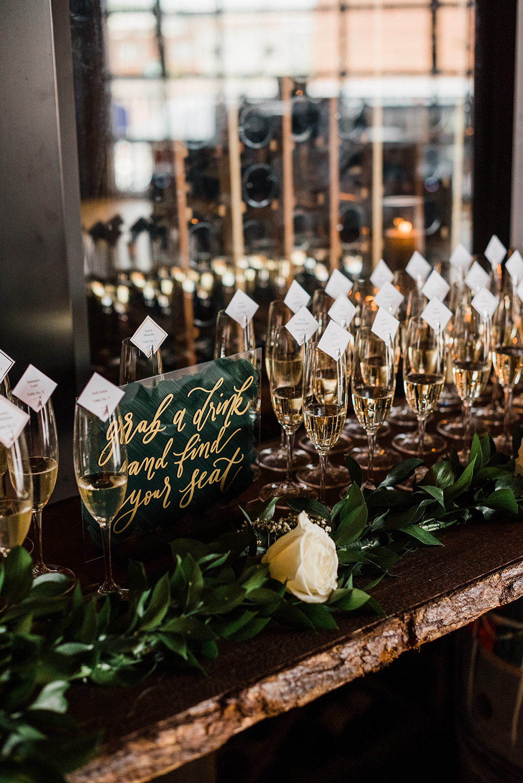 Champagne Escort Cards