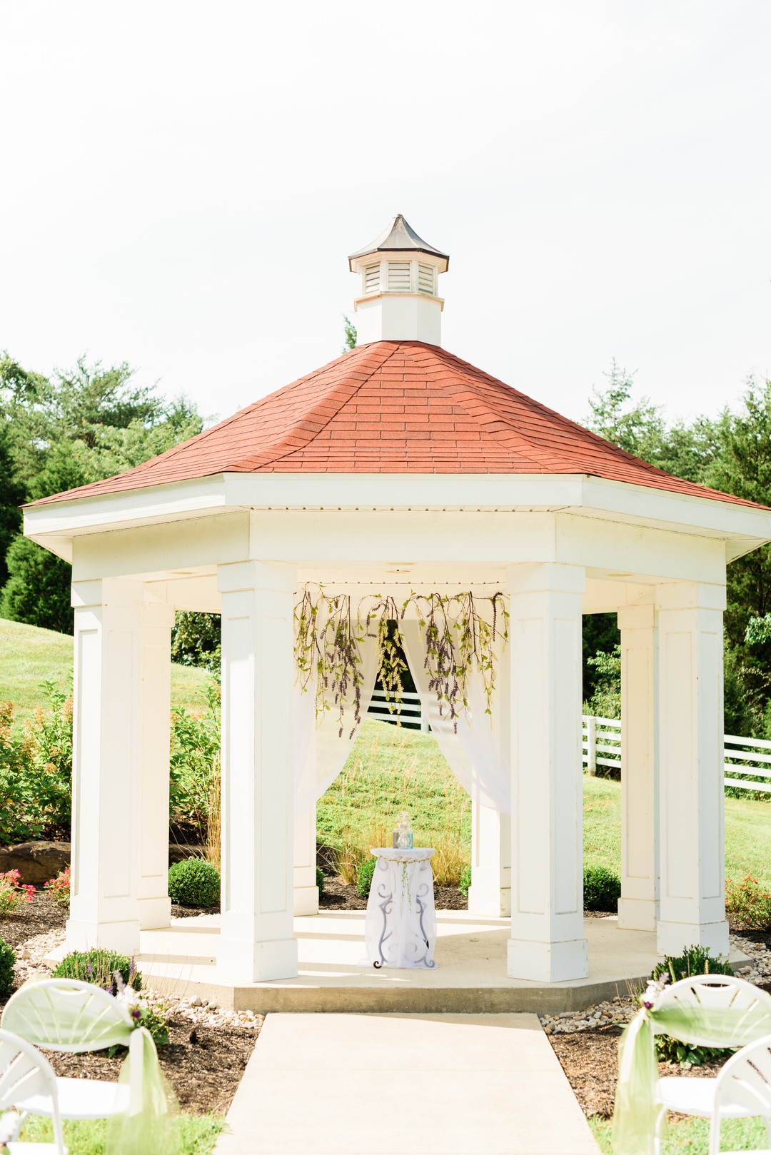 white wedding gazebo