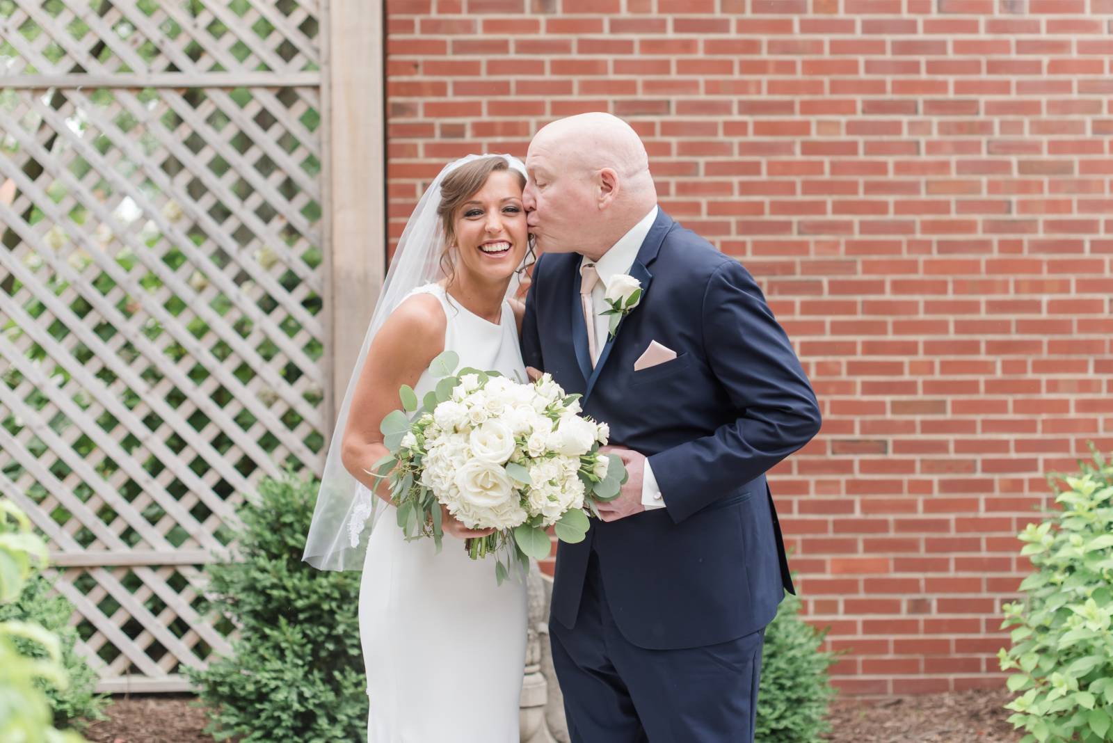 Father daughter first look on wedding day