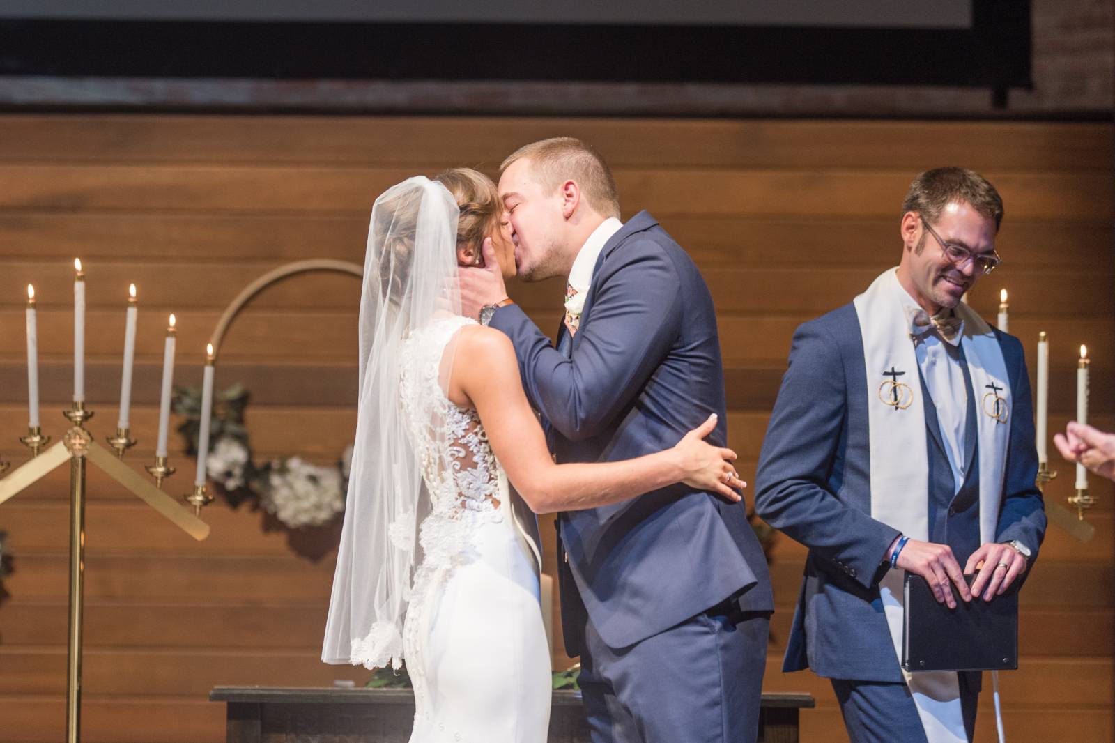 first kiss as husband and wife