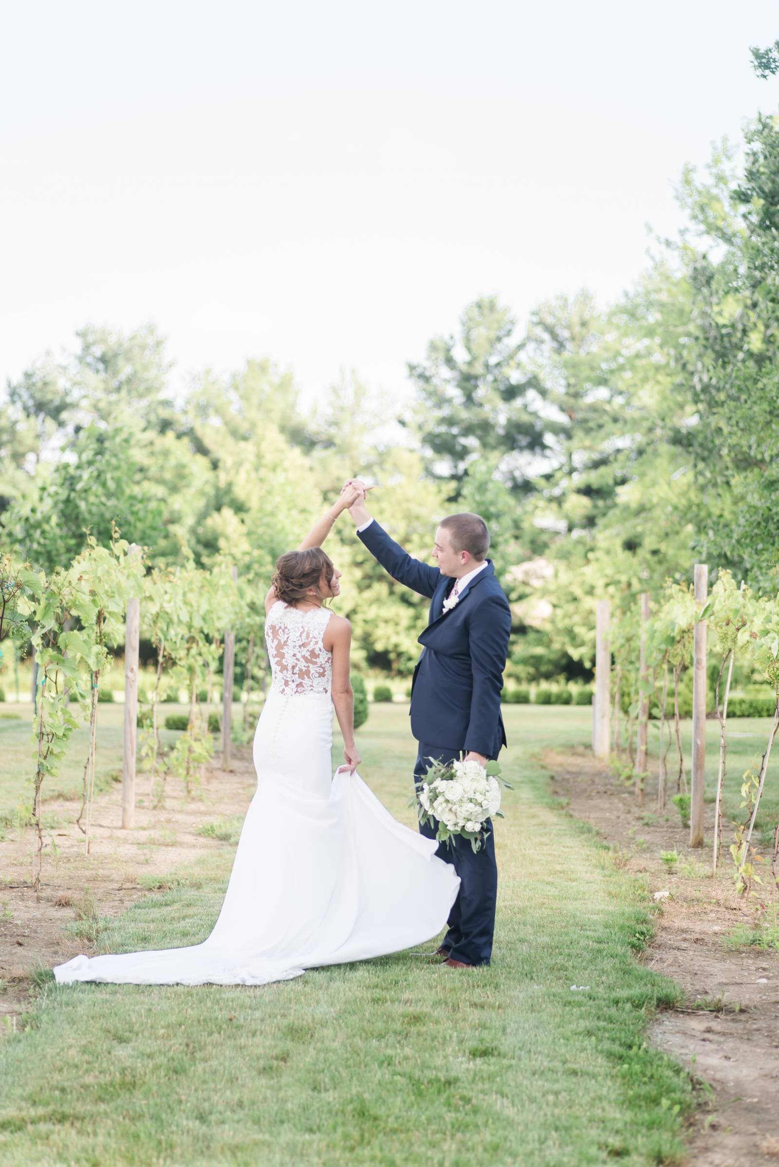 lace back sheath gown from pronovias