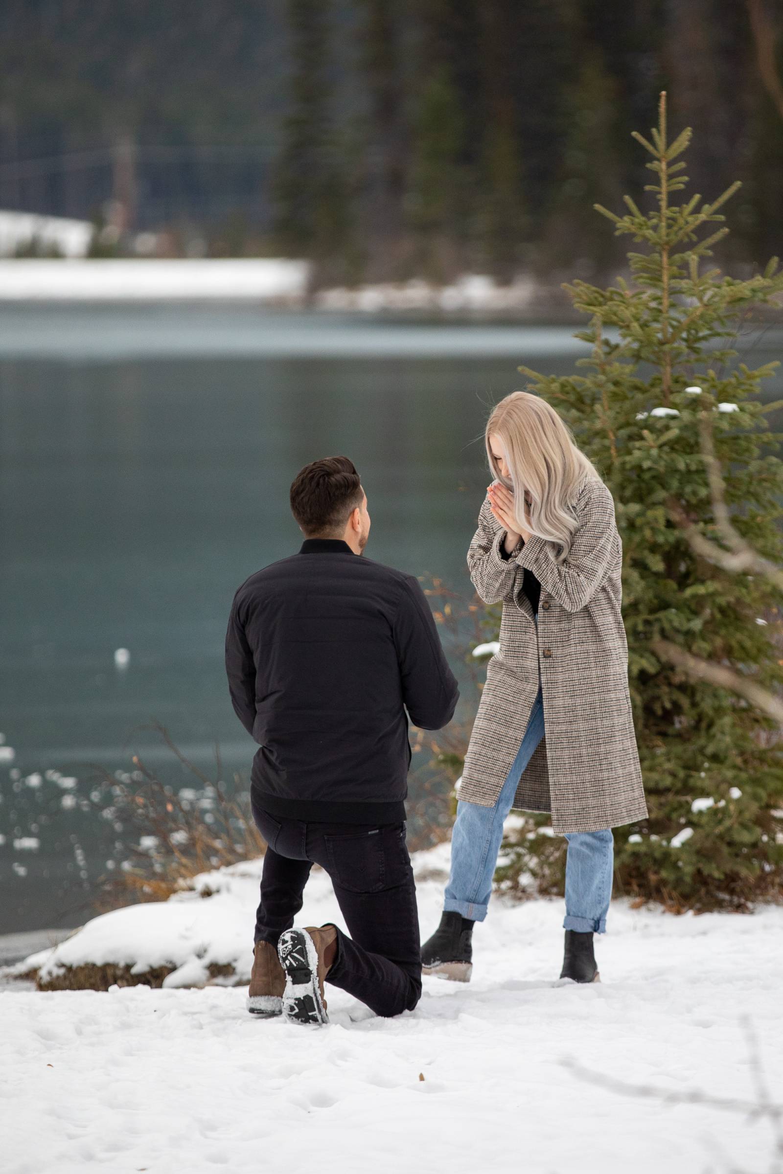 surprise proposal photography, Canmore Photographers